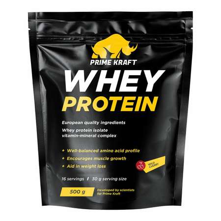 Протеин сывороточный Prime Kraft Whey дикая вишня 500г