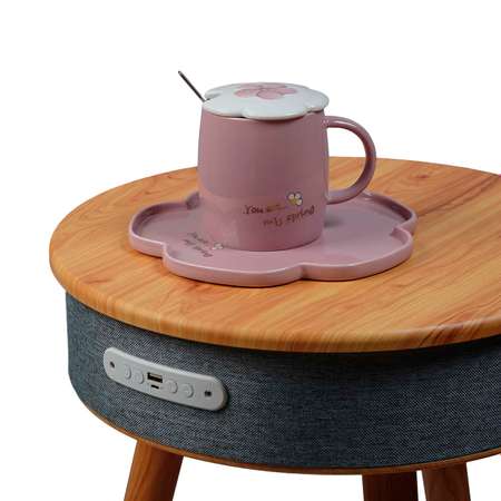 Чайный набор Solmax из кружки с блюдцем/крышкой и ложкой розовый TW56619