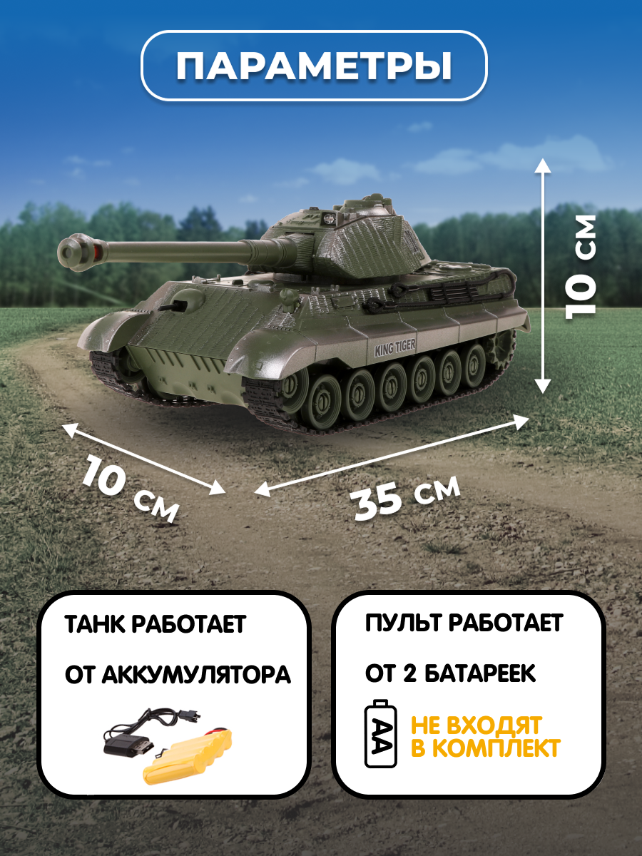 Танк РУ CROSSBOT Т-34 и king tiger 1:24 - фото 5