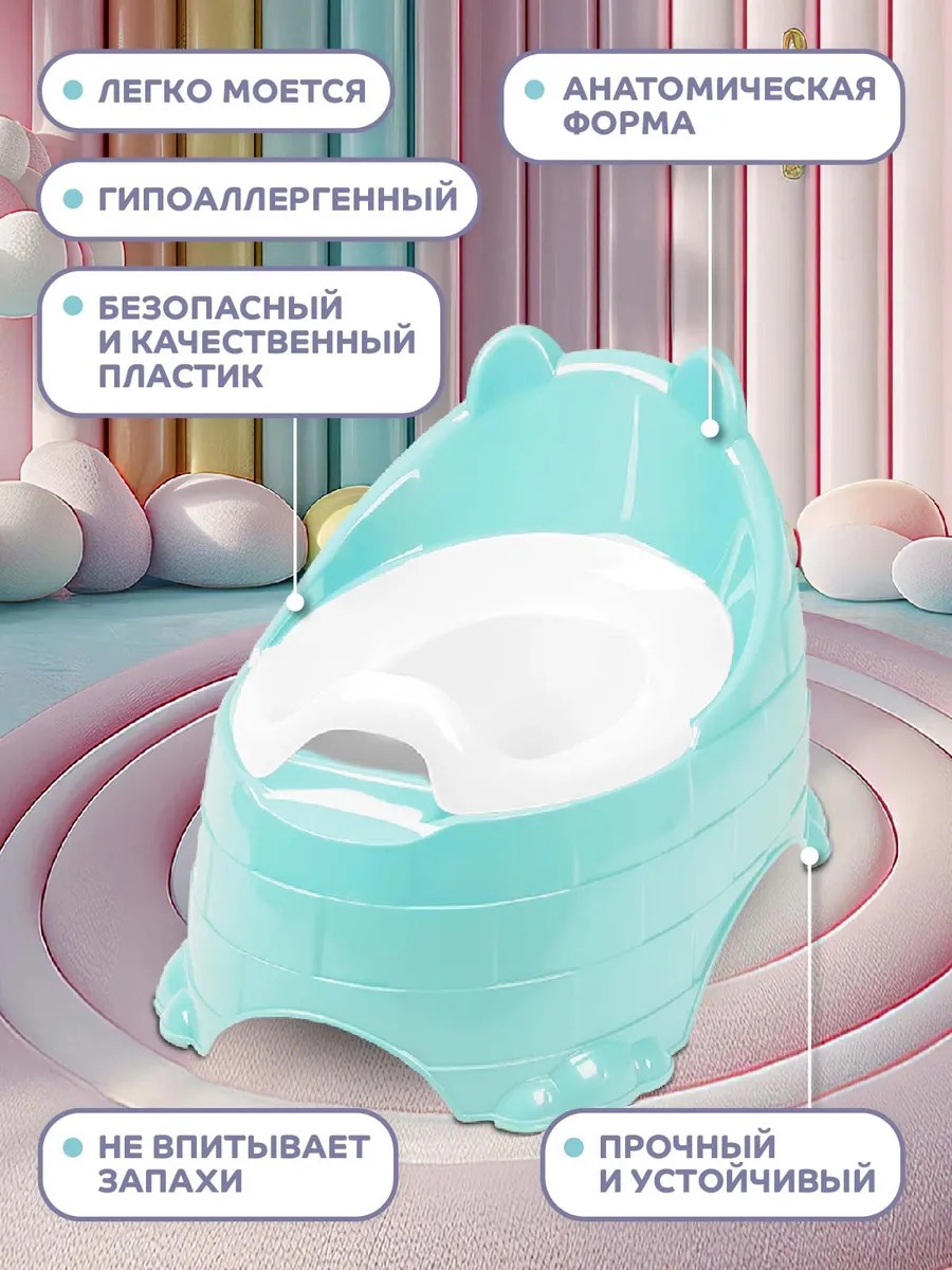 Горшок детский Компания Друзей анатомический с крышкой размер M - фото 2