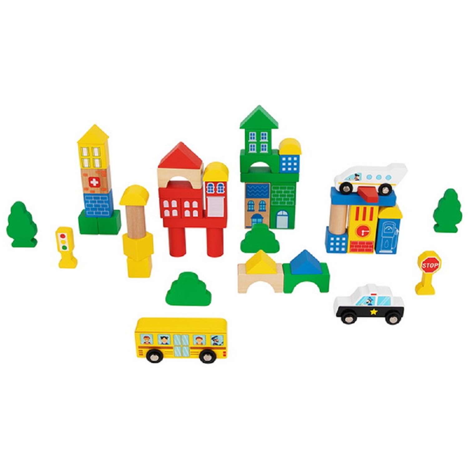 Кубики Tooky Toy деревянные Транспорт - фото 2