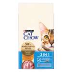 Корм для кошек Cat Chow 3 в 1 домашняя птица индейка 7кг