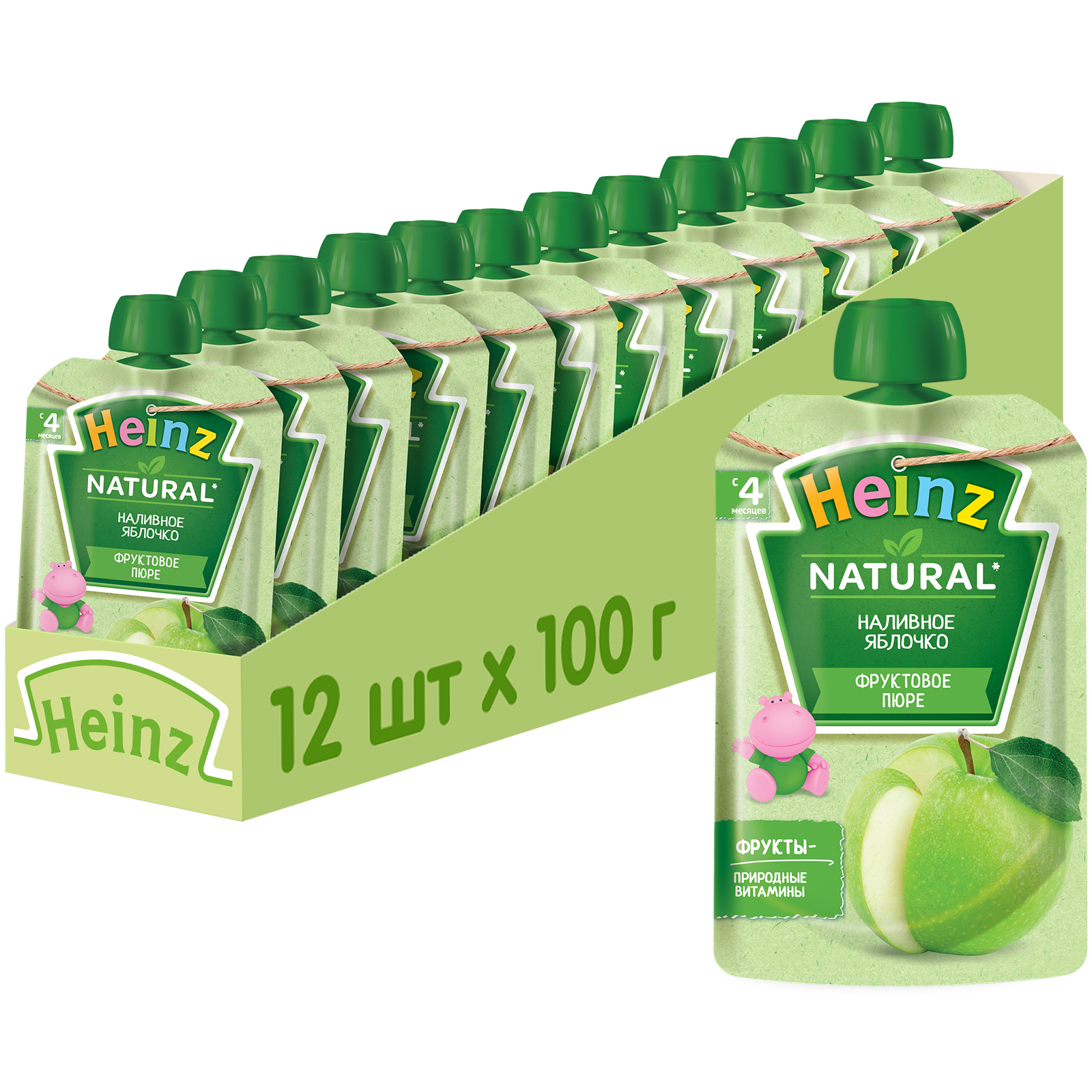 Пюре Heinz Наливное яблочко пауч 100г с 4месяцев - фото 6