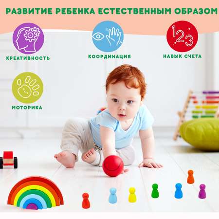 Пирамидка сортер Алатойс детская развивающая игрушка