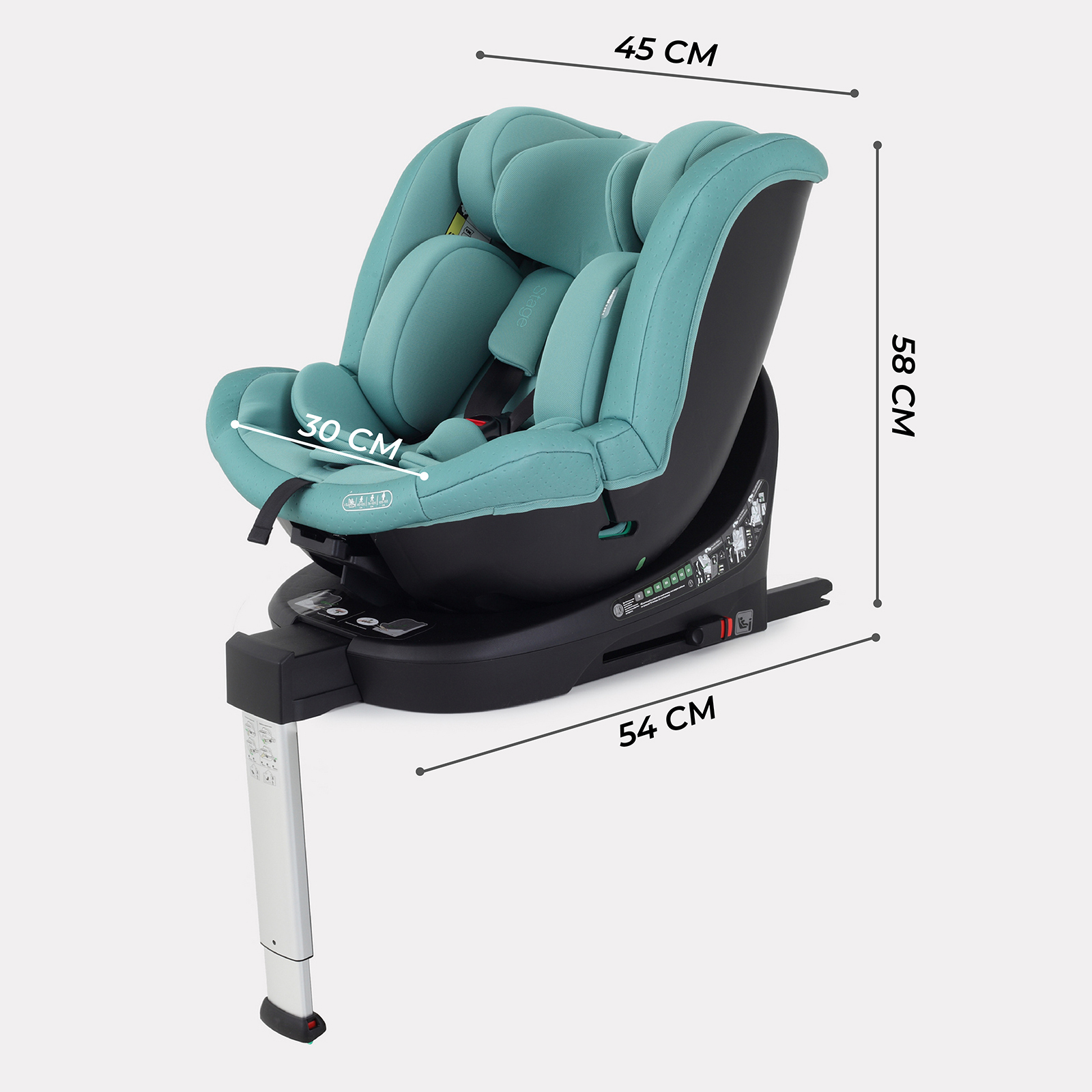 Автокресло MOWbaby STAGE Green Isofix 0+/1/2/3 (0-36 кг) - фото 2