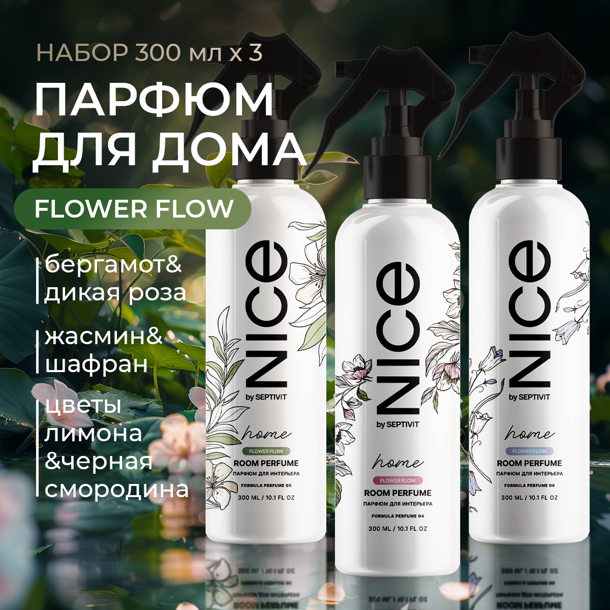 Набор освежителей для дома NICE by Septivit Formula 04 05 06 по 300 мл - фото 1