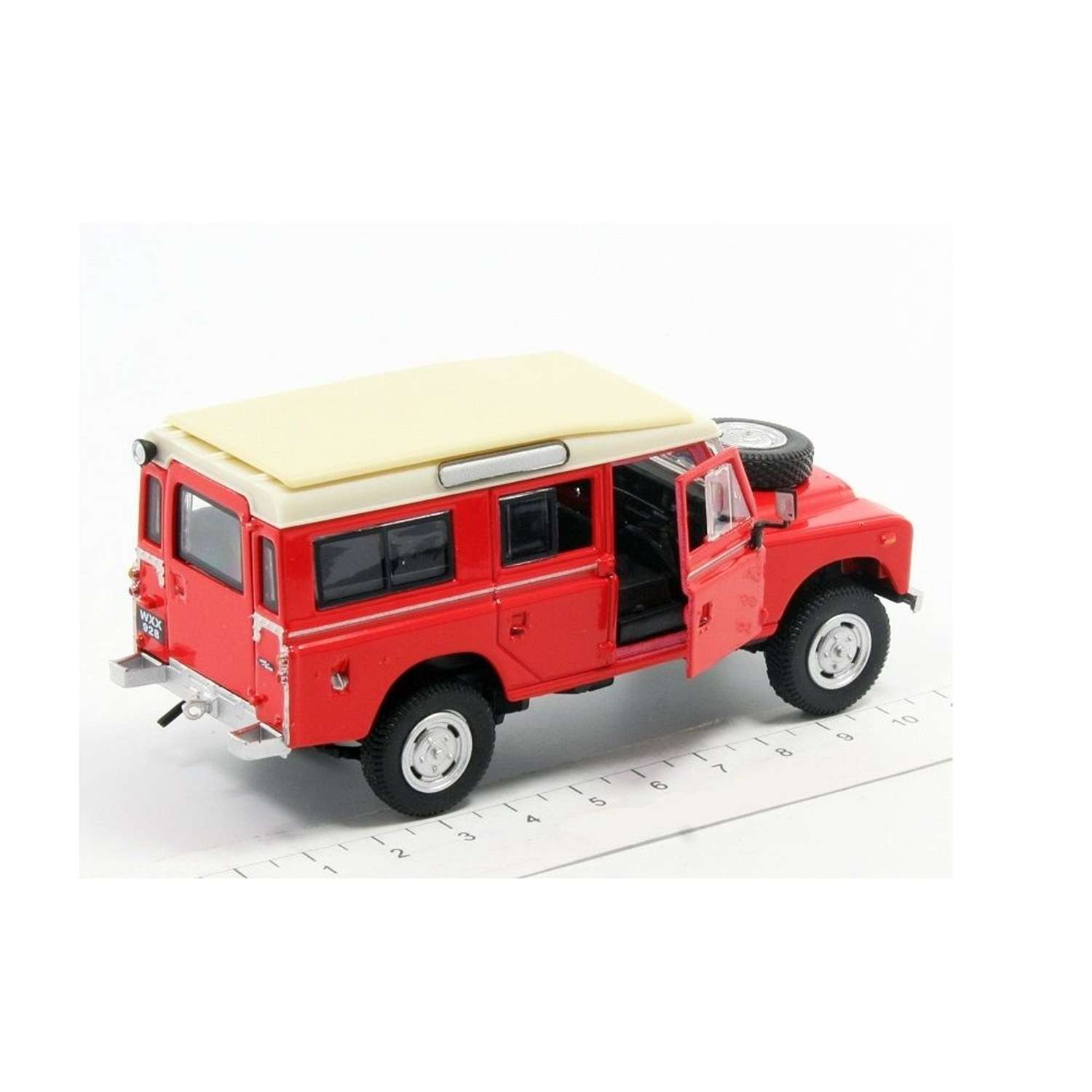 Мини-модель 1:43 CARARAMA Land Rover Series 109 металлическая красная 7868 - фото 3