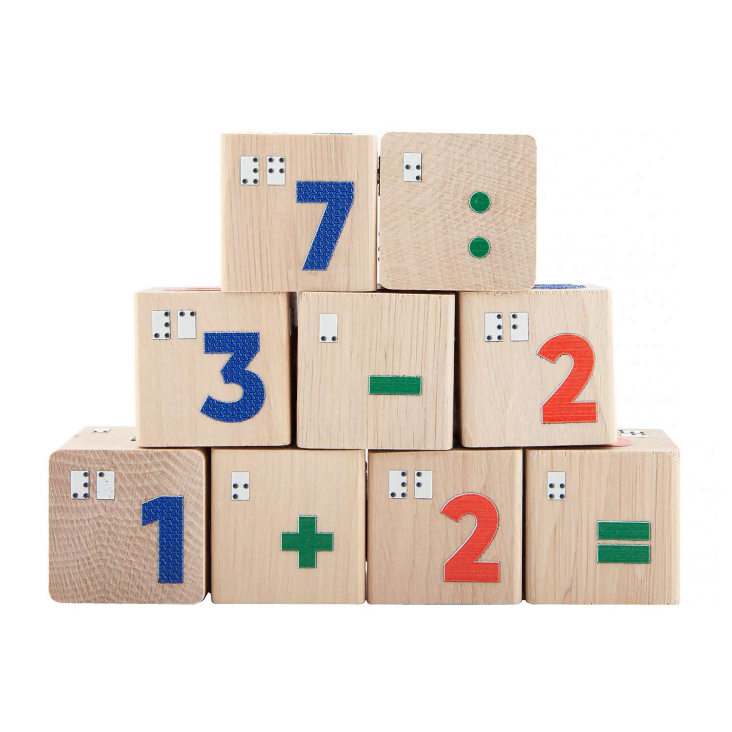 Кубики Краснокамская игрушка Цифры со шрифтом Брайля - фото 1