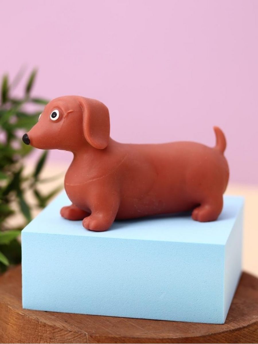 Мялка-антистресс iLikeGift Stretchy dachshund red - фото 1