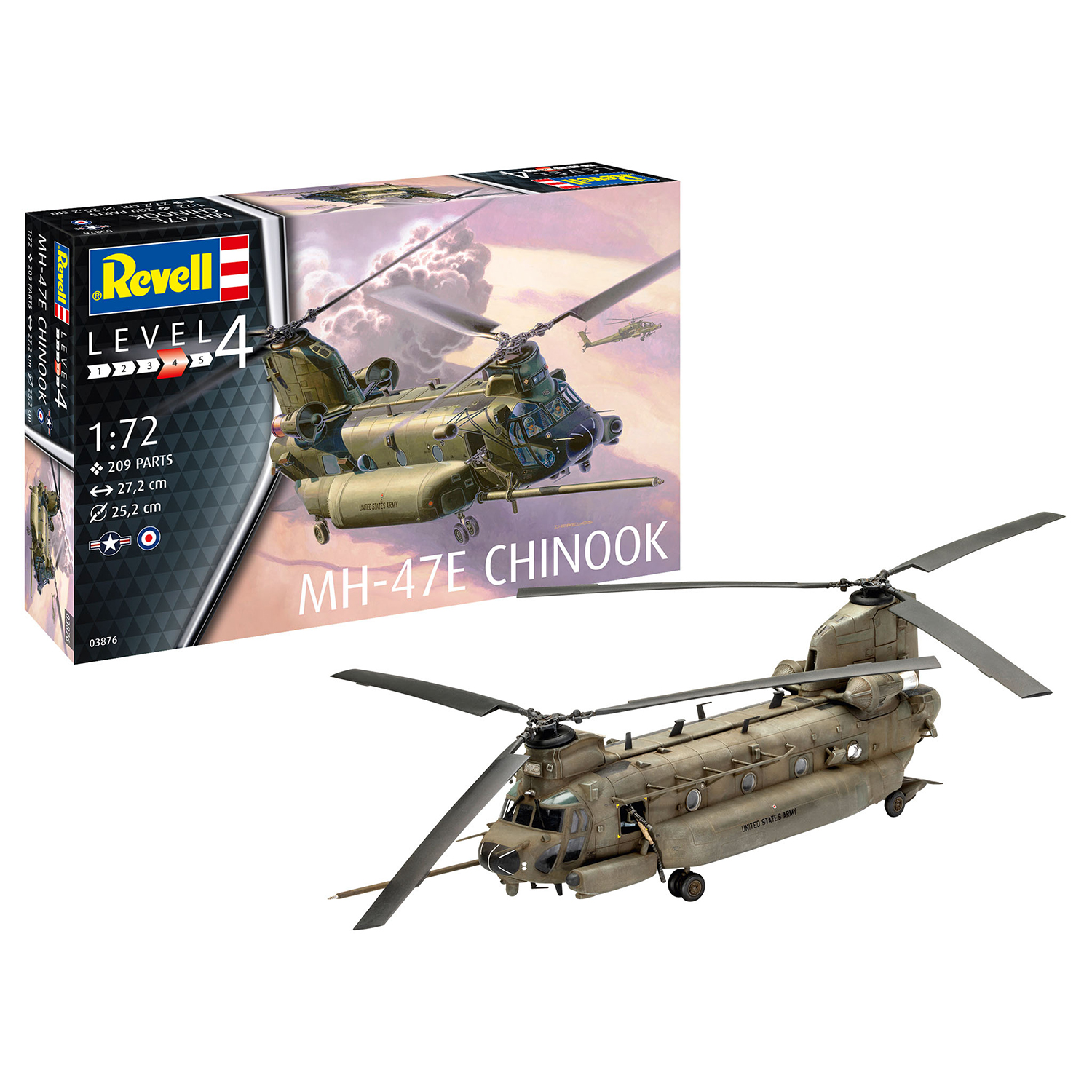 Сборная модель Revell Американский военно-транспортный вертолёт MH-47  Chinook купить по цене 3134 ₽ в интернет-магазине Детский мир