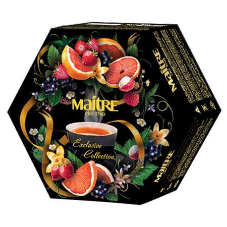 Набор чая Maitre de the Exclusive Collection Ассорти 60 пакетиков подарочный
