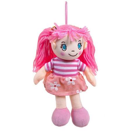 Кукла ABTOYS Мягкое сердце мягконабивная в розовом платье 20 см
