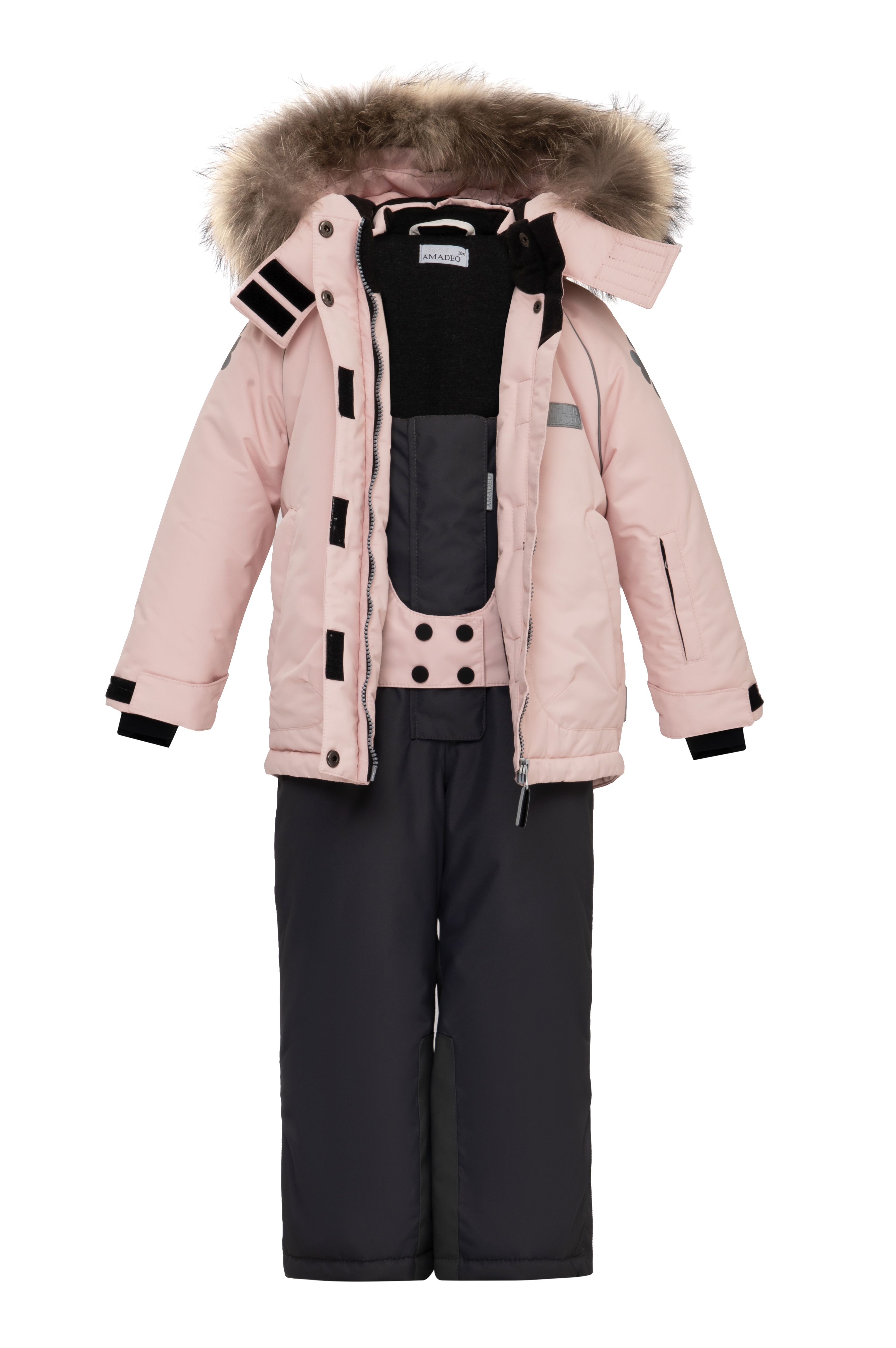 Куртка и полукомбинезон Stylish AMADEO AKP-081A-розовый - фото 4