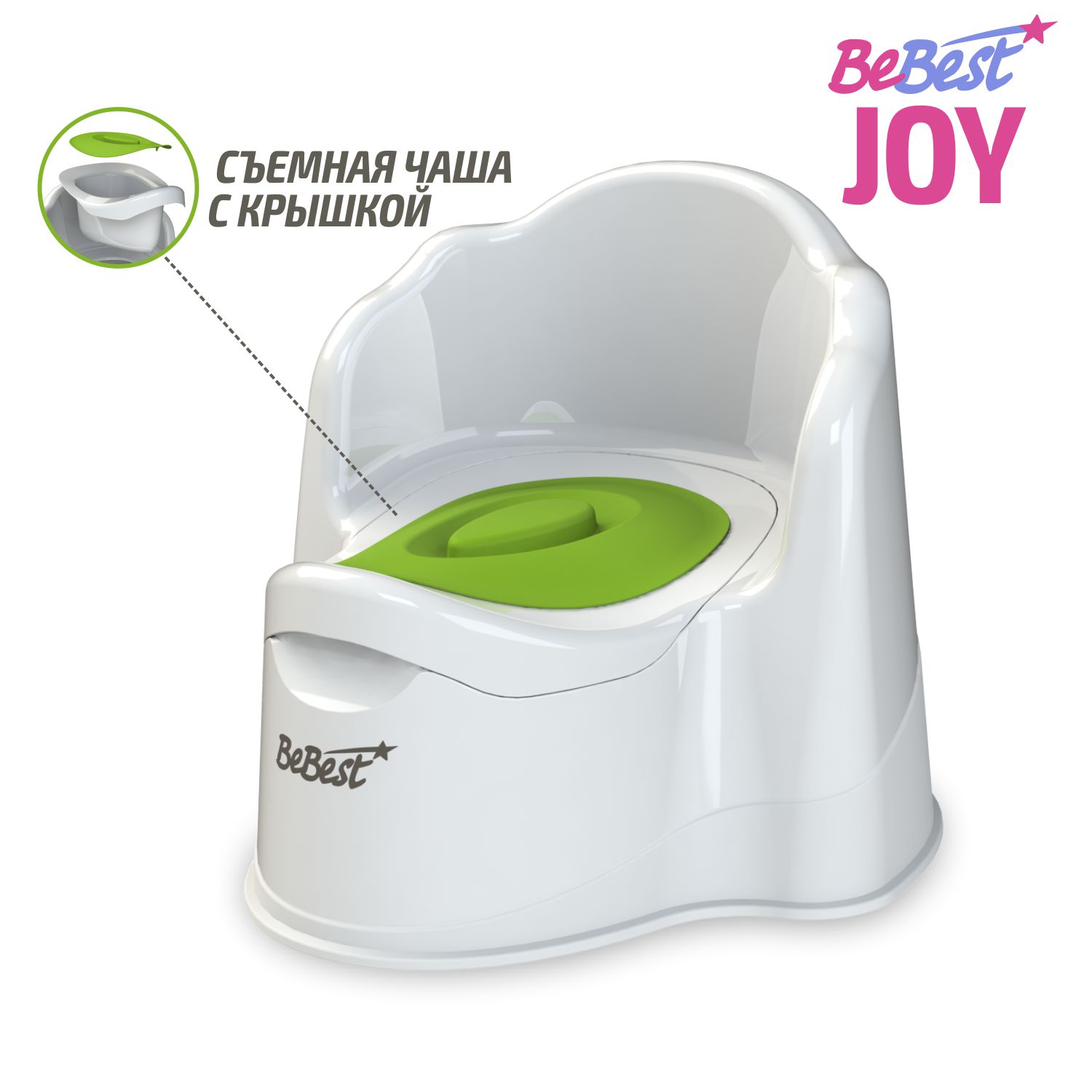 Горшок детский BeBest Joy белый - фото 1