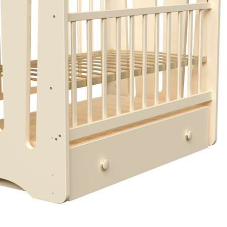 Детская кроватка ВДК Desire прямоугольная, продольный маятник (слоновая кость)