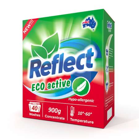 Порошок стиральный Reflect ECO ACTIVE автомат универсальный гипоаллергенный экологичный концентрат 900 г 40 стирок