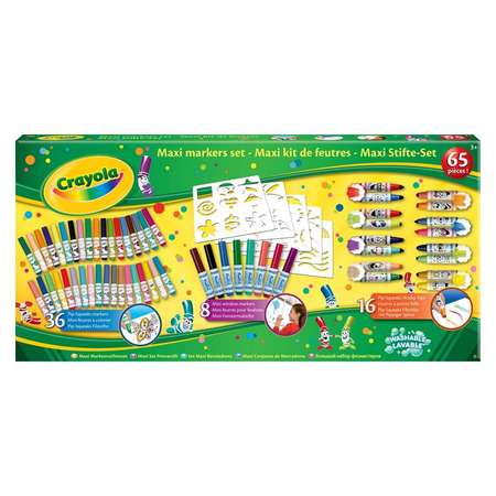 Гигантский набор фломастеров Crayola c трафаретами