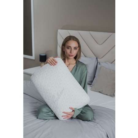 Анатомическая подушка Asvetida Silver 40*60 c эффектом памяти Memory Foam