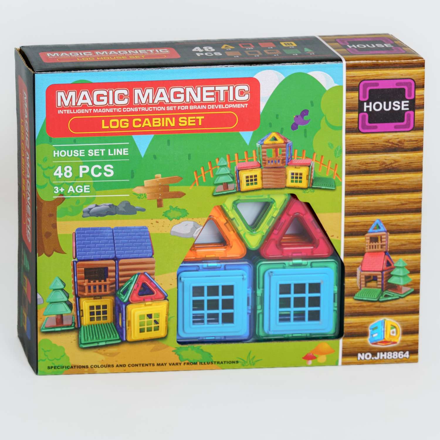 Конструктор Крибли Бу магнитный пластиковый сборный/детская развивающая игрушка с крупными деталями 48 элементов - фото 12