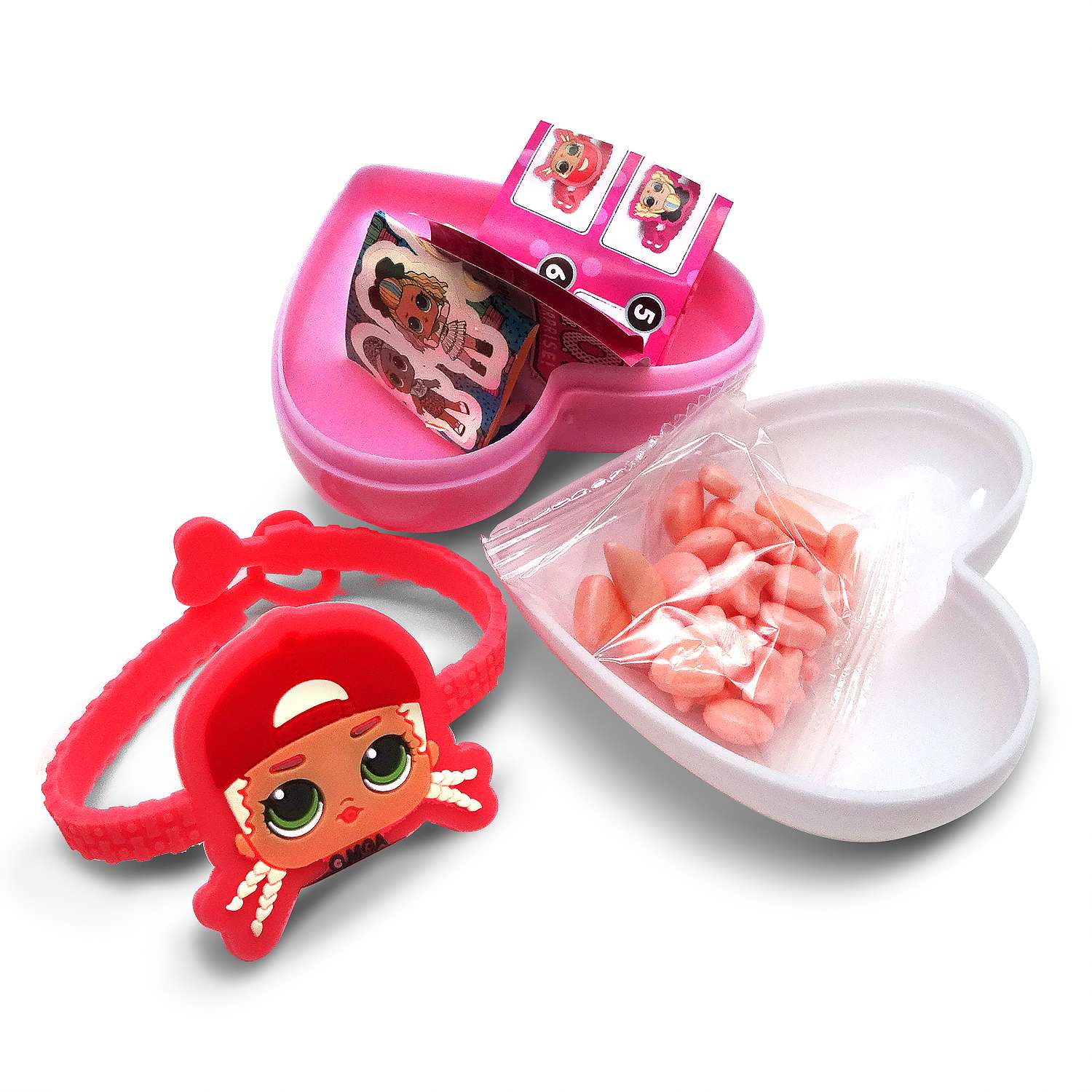 Сердце L.O.L. Surprise! с клубничным дражже 10г +игрушка в непрозрачной упаковке (Сюрприз) в ассортименте - фото 4