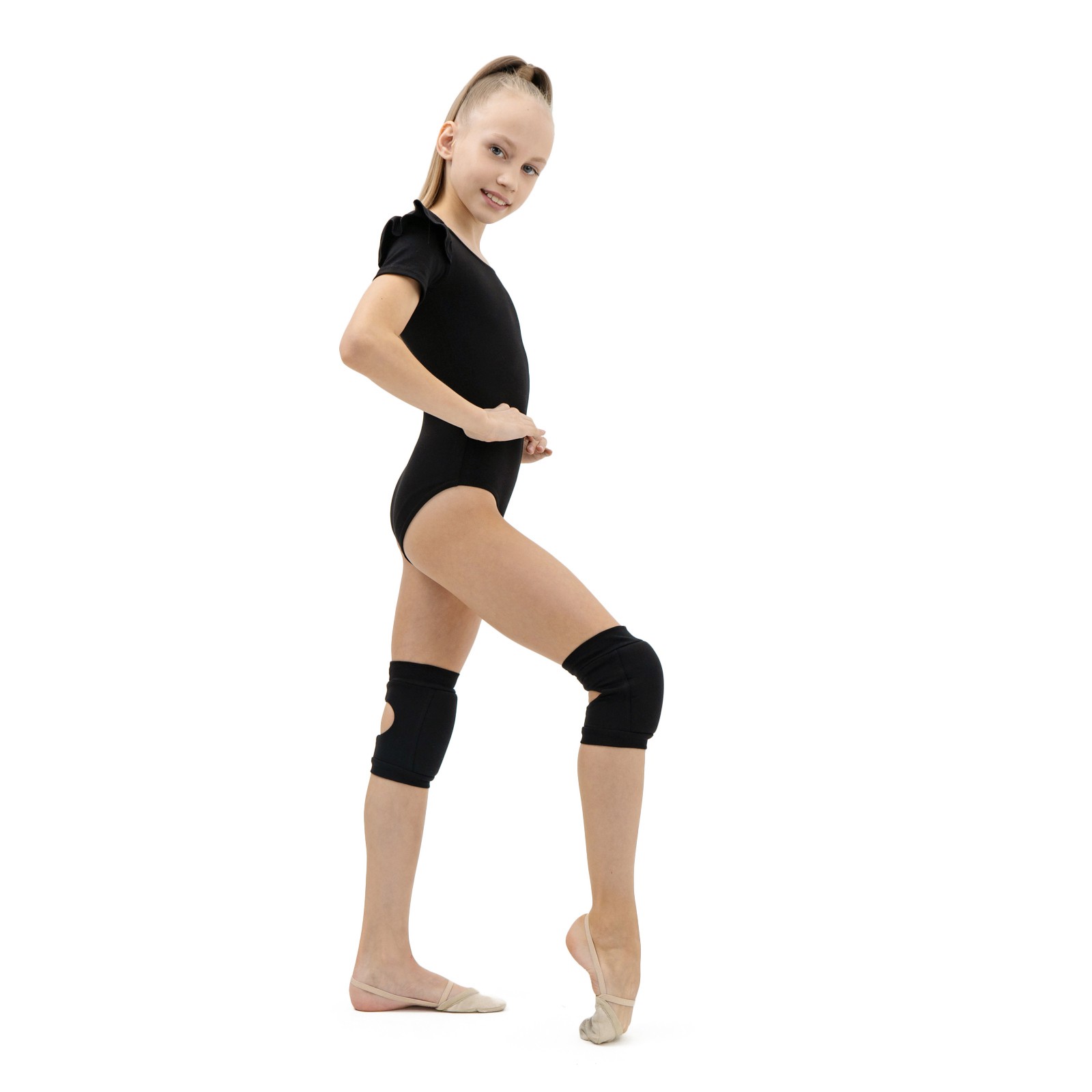 Наколенники Grace Dance для гимнастики и танцев с уплотнителем. размер S 7-10 лет. цвет чёрный - фото 3