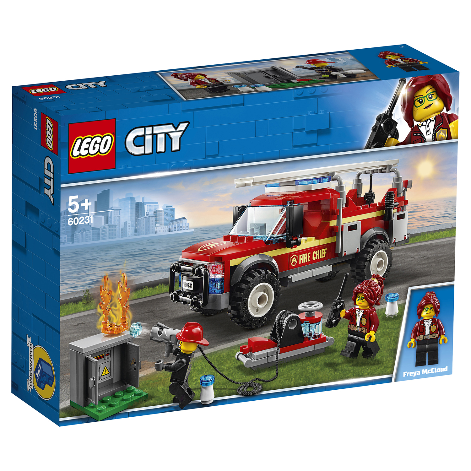 Конструктор LEGO City Town Грузовик начальника пожарной охраны 60231 купить  по цене 1789 ₽ в интернет-магазине Детский мир