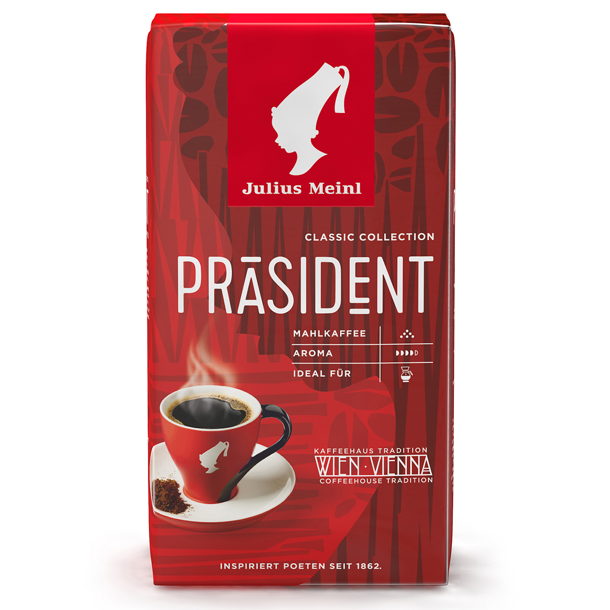 Кофе молотый Julius Meinl Президент Prasident 500 г арабика робуста средняя обжарка - фото 1