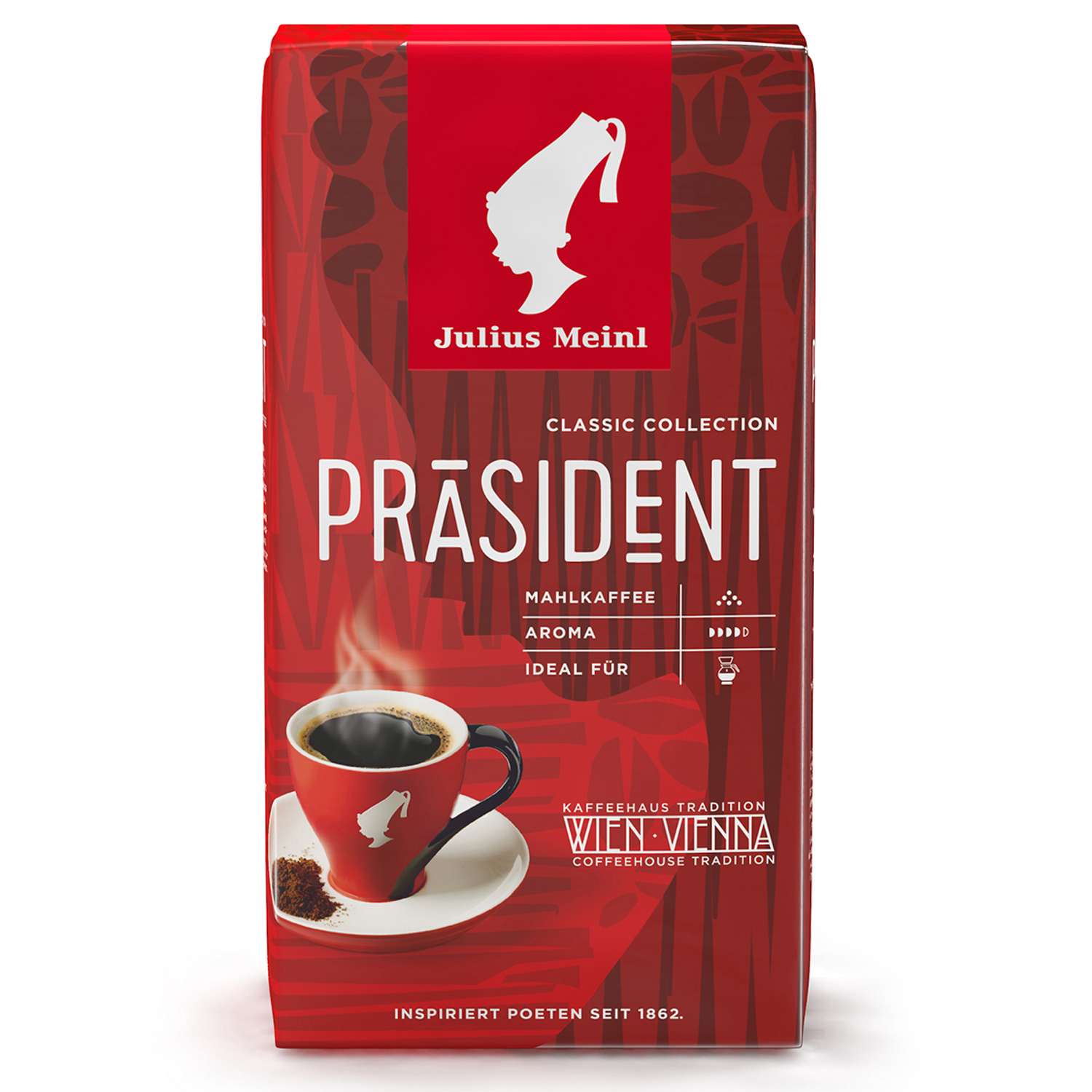 Кофе молотый Julius Meinl Президент Prasident 500 г арабика робуста средняя обжарка - фото 1