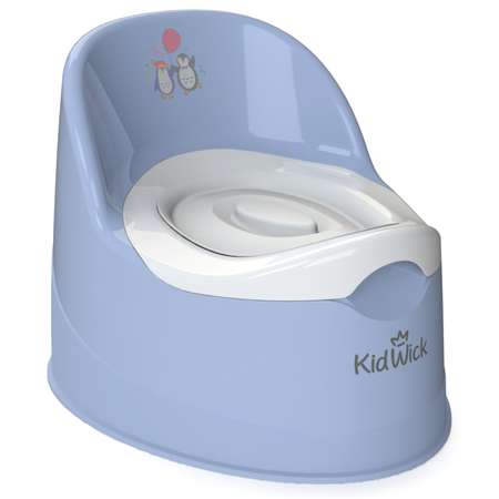 Горшок туалетный KidWick Гранд с крышкой Фиолетовый-Белый
