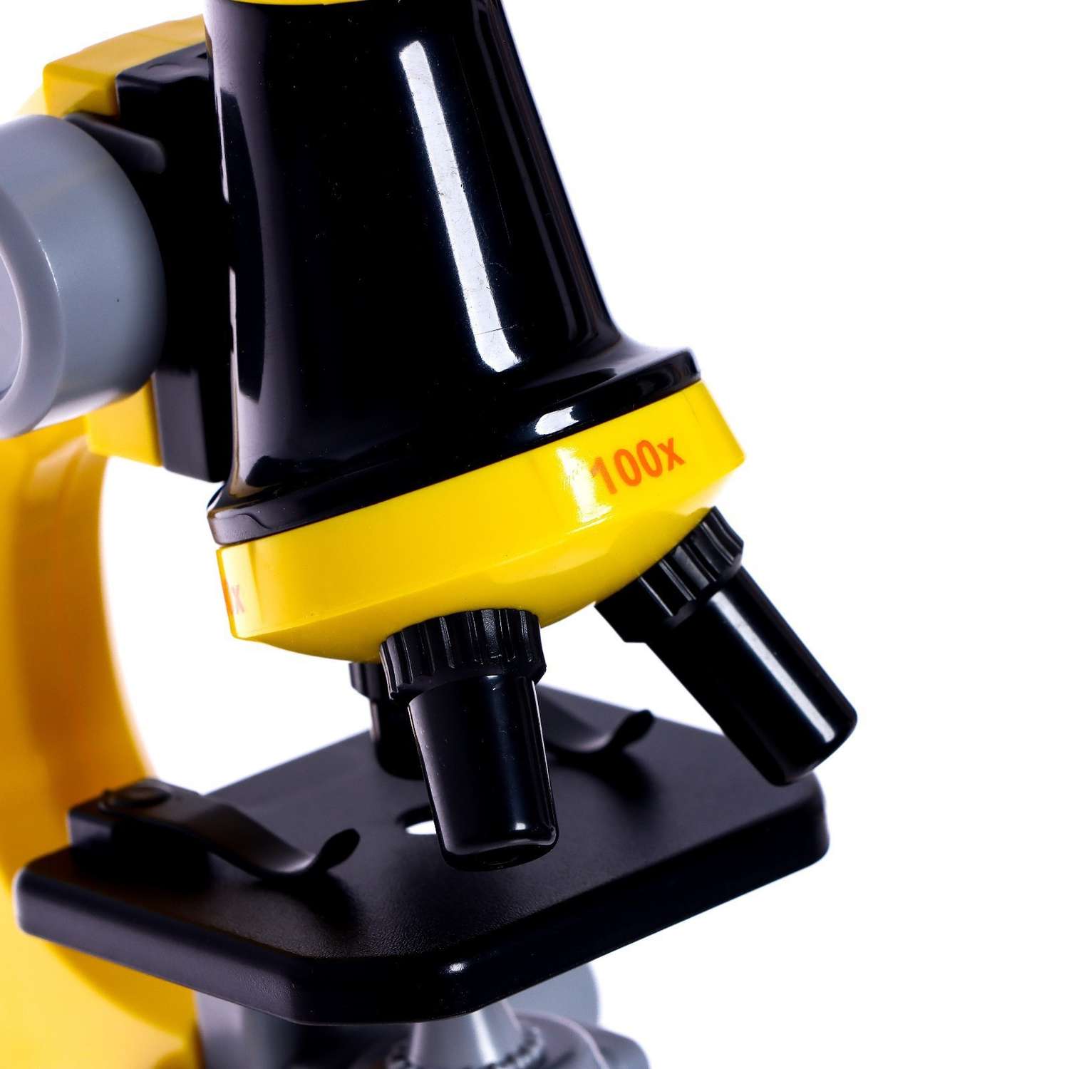 Микроскоп Sima-Land детский «Юный ботаник» кратность х100 х400 х1200 желтый подсветка - фото 6
