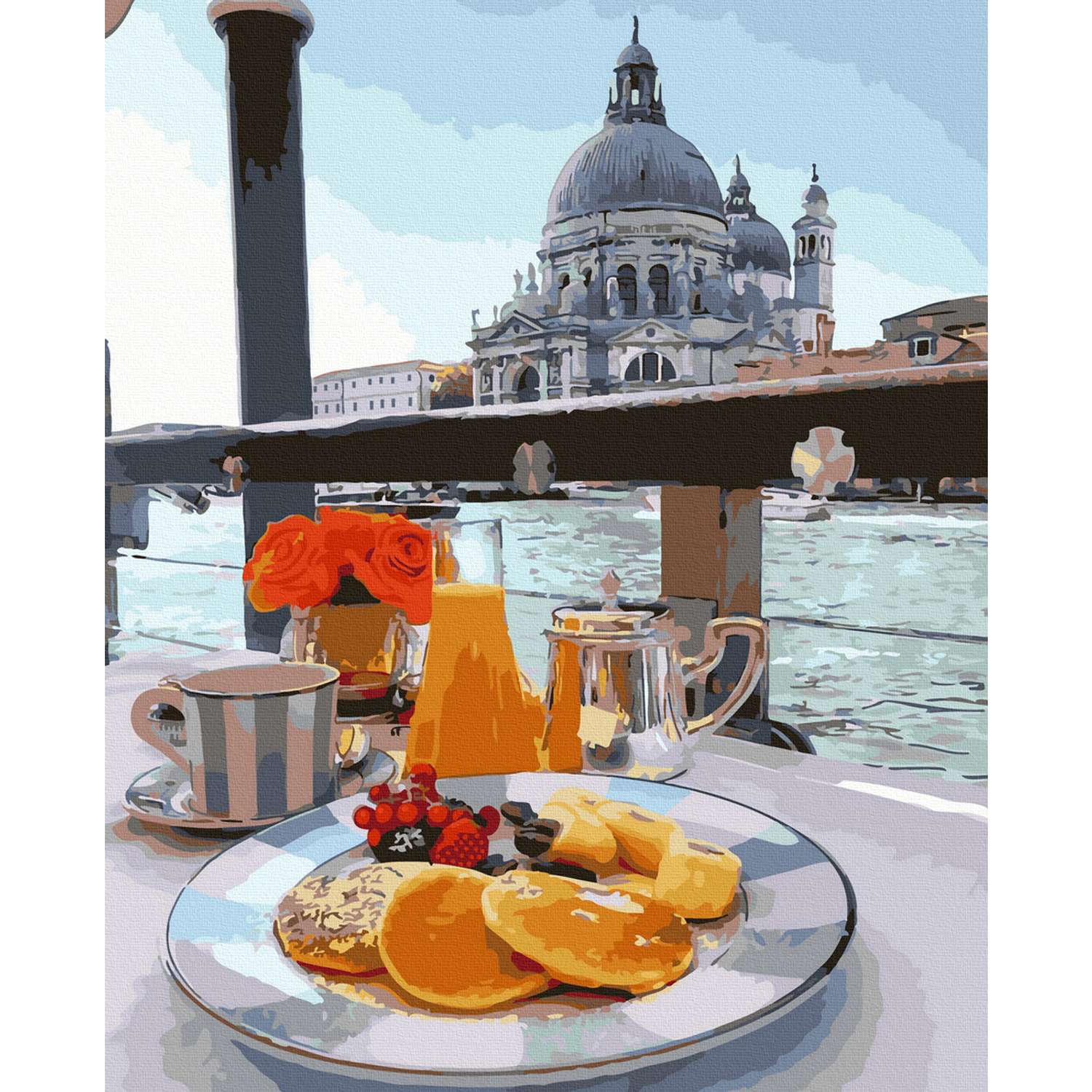 Картина по номерам Molly Утренний завтрак в Венеции - фото 1