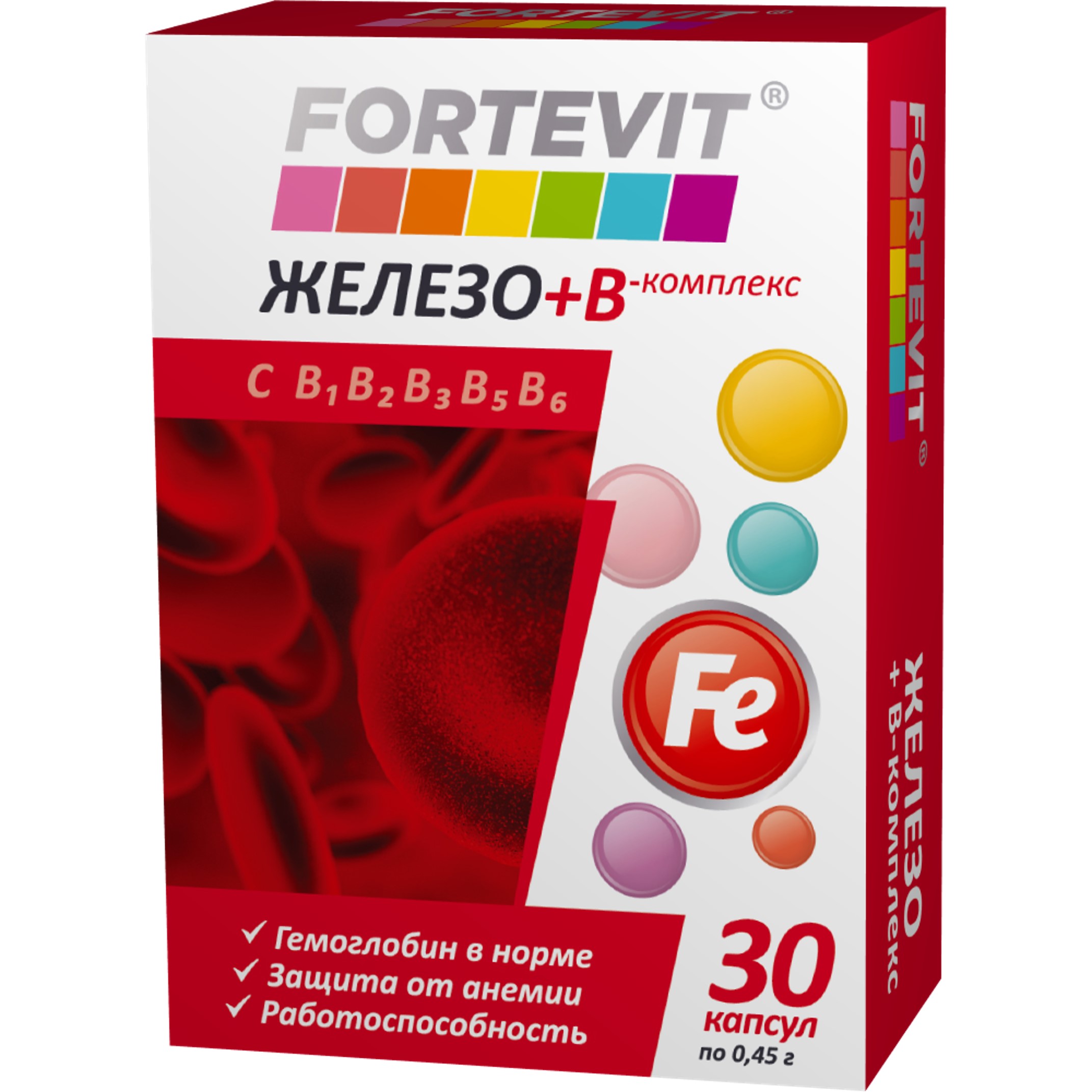 Биологически активная добавка Fortevit Железо В комплекс 30таблеток - фото 1