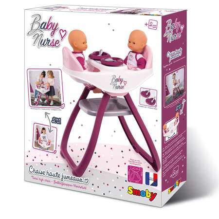 Стульчик для кормления Smoby Baby Nurse двойняшек 220344