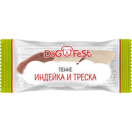 Лакомство для собак DogFest Пэнне индейка-треска 6г