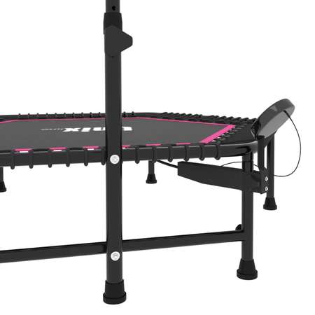 Батут спортивный с ручкой UNIX line FITNESS PRO Pink диаметр 130 см до 130 кг счетчик прыжков