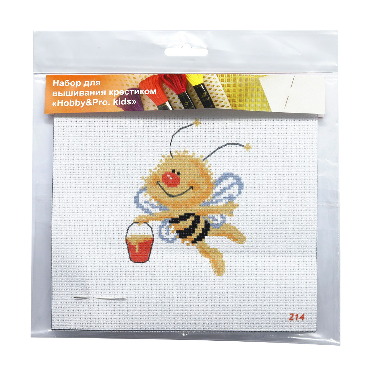 Набор для вышивания крестом Hobby and Pro 214 Пчелка 19х18 см - фото 3