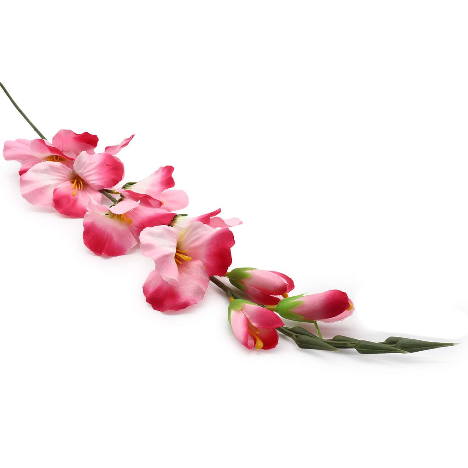 Цветок искусственный Astra Craft Гладиолусы 80 см цвет розово - красный - фото 1