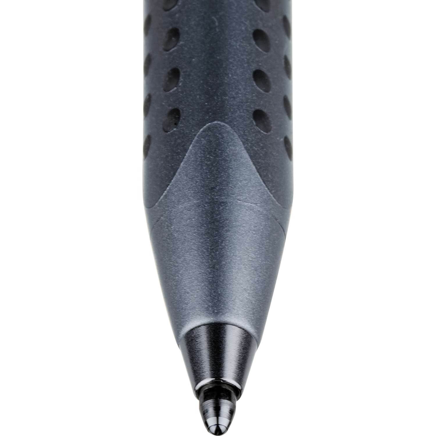 Ручка шариковая Faber Castle автоматическая Grip 2011 синяя 12мм серебряный корпус - фото 2