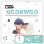 Подгузники GOONWOO 60 шт. NB