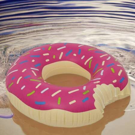 Круг надувной для плавания SHARKTOYS в бассейне на море пончик диаметр 70 см