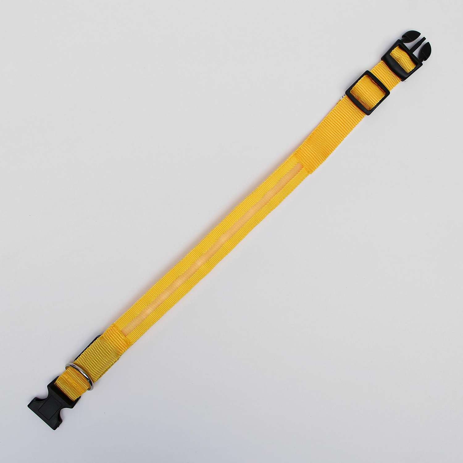 Ошейник Пижон с подсветкой L 45-50 см 3 режима свечения жёлтый - фото 1