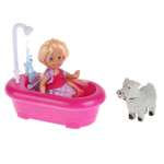 Кукла Карапуз Машенька 12см в наборе ванна с душем питомец аксессуары 259646