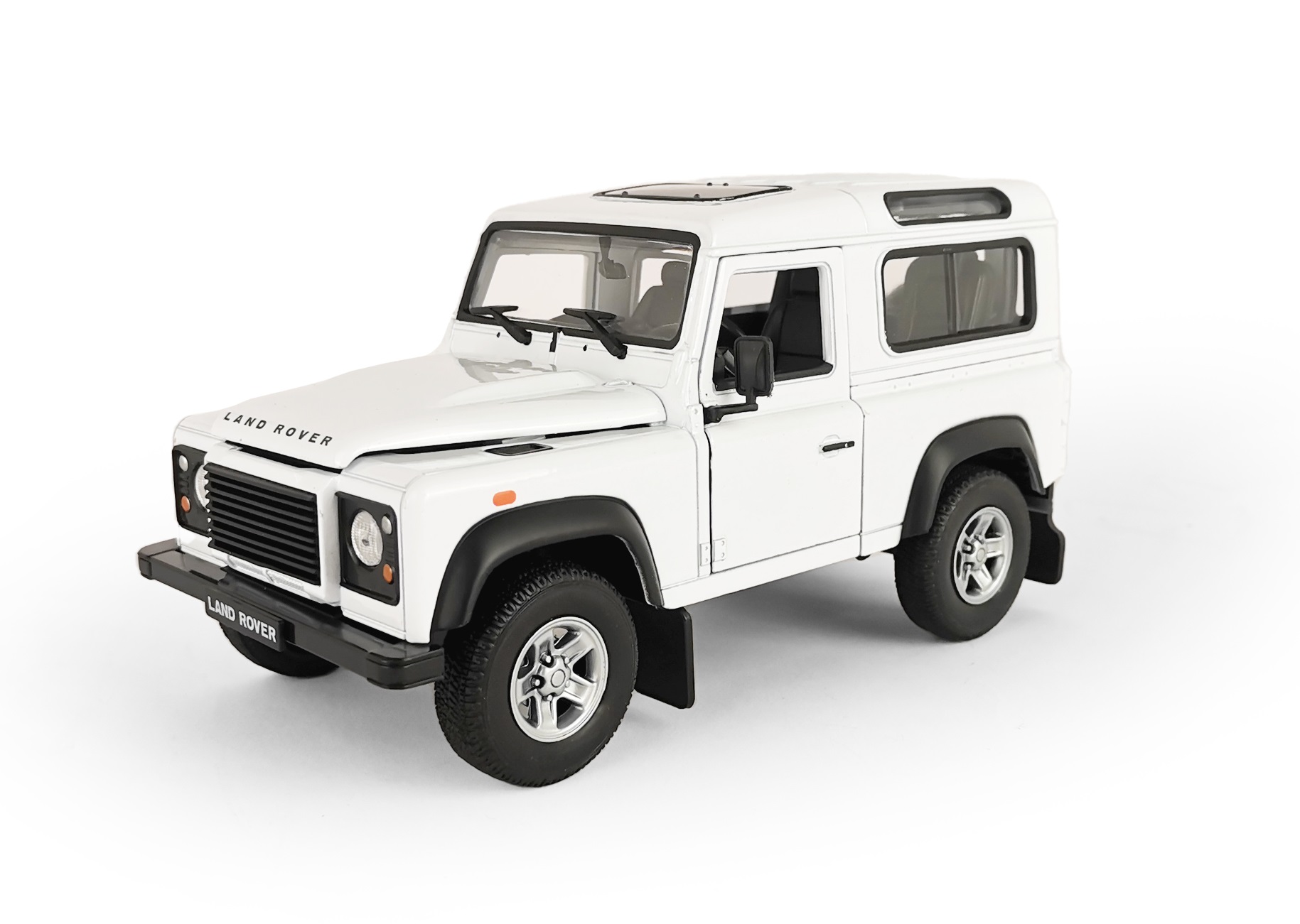 Внедорожник Welly Land Rover 1:24 без механизмов белый 22498W - фото 1