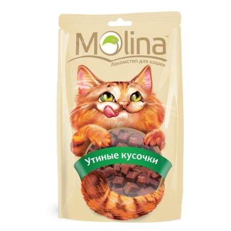 Лакомство для кошек Molina утиные кусочки 80г
