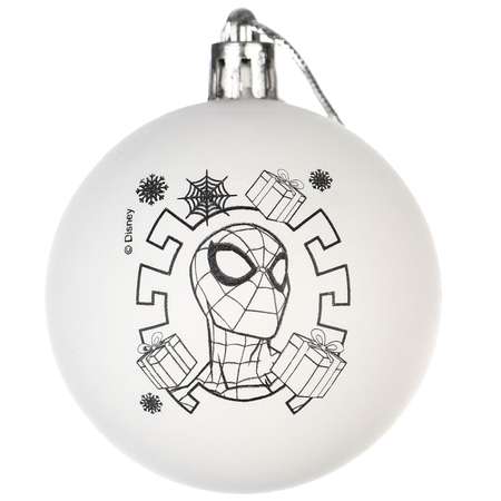 Набор MARVEL кружка под раскраску с ёлочным шаром «Spider-Man»