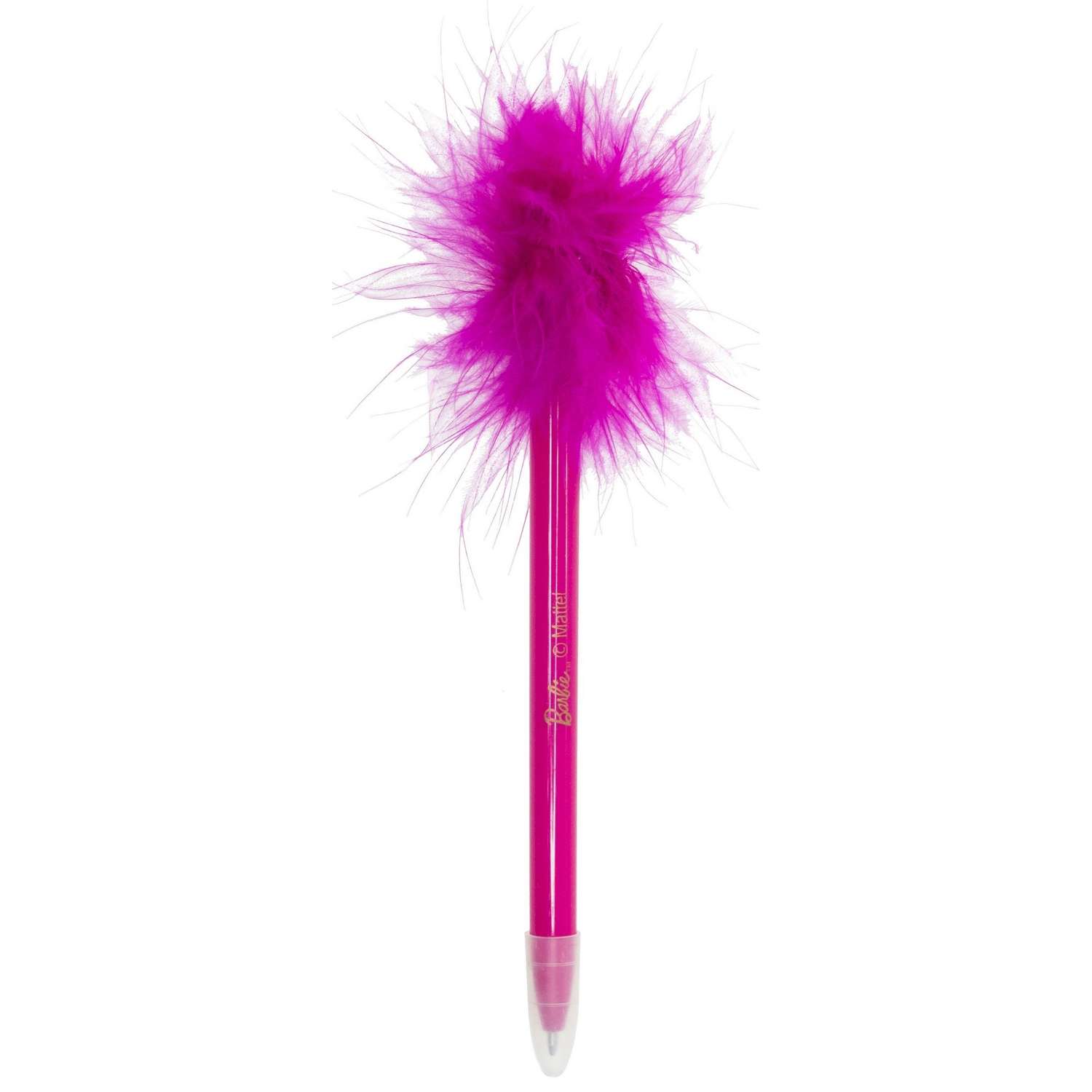 Ручка шариковая Kinderline Barbie с перьями BRFS-UA1-FB-BL1 - фото 1