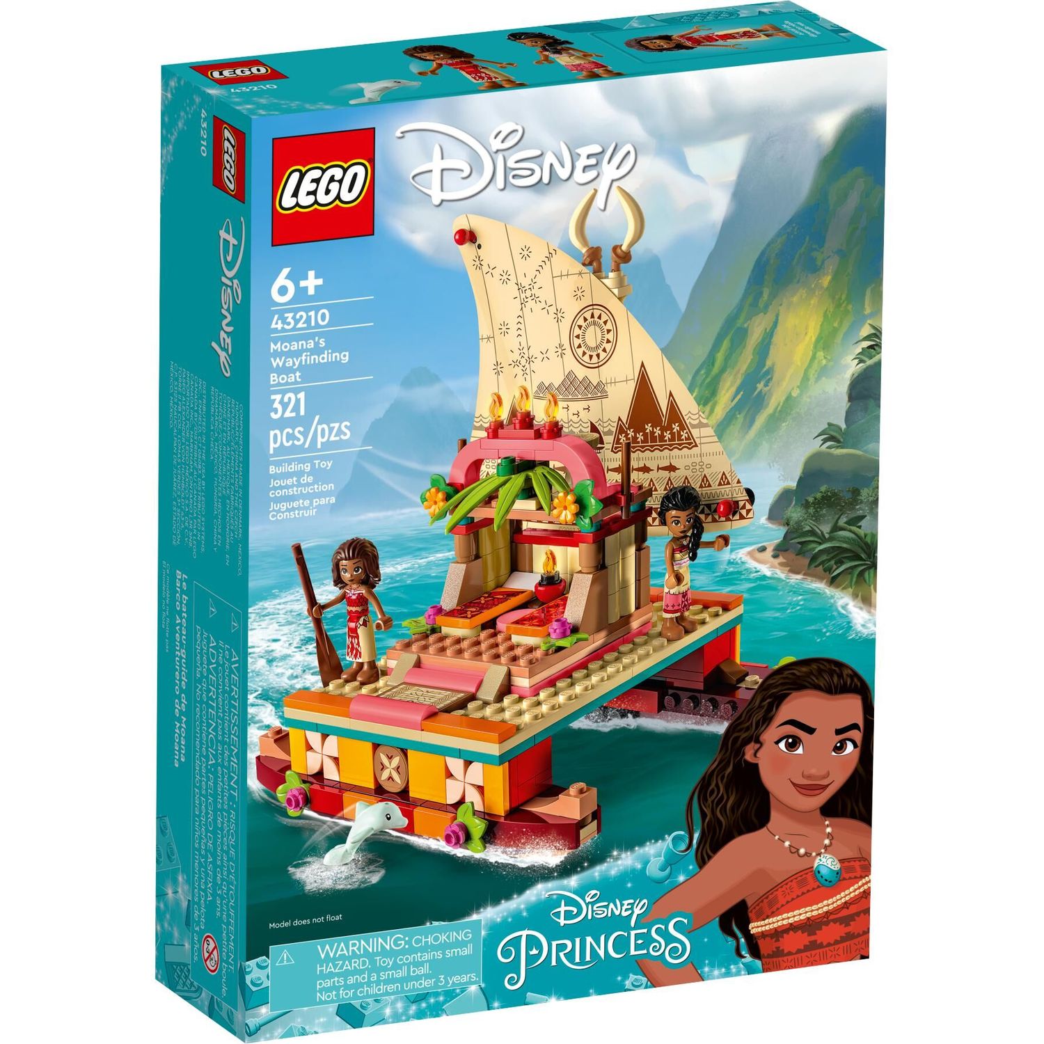 Конструктор LEGO Disney Princess Поисковая лодка Моаны (43210)