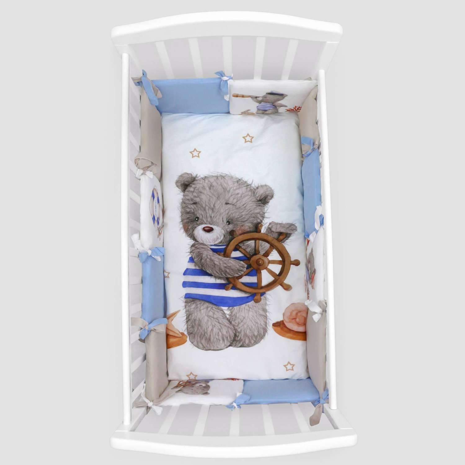 Комплект постельного белья Топотушки 685 Морской круиз 6 предметов поплин/перкаль - фото 4