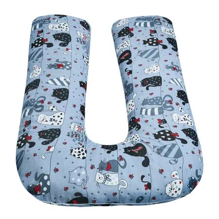 Подушка для беременных Amarobaby Кошки U-образная Серый ABDM-40U-Ko
