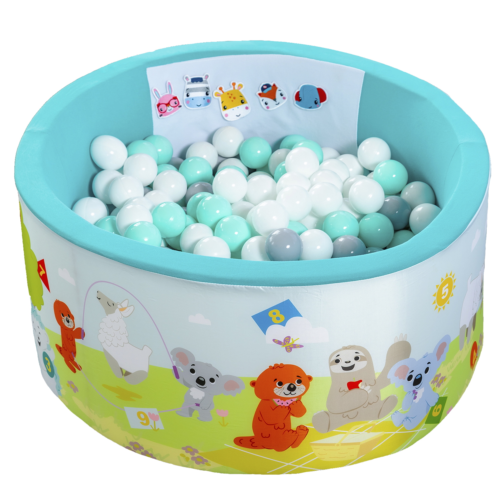 Бассейн Hotenok сухой Fisher Price с шариками Учим цифры с друзьями  Sbh098_FB